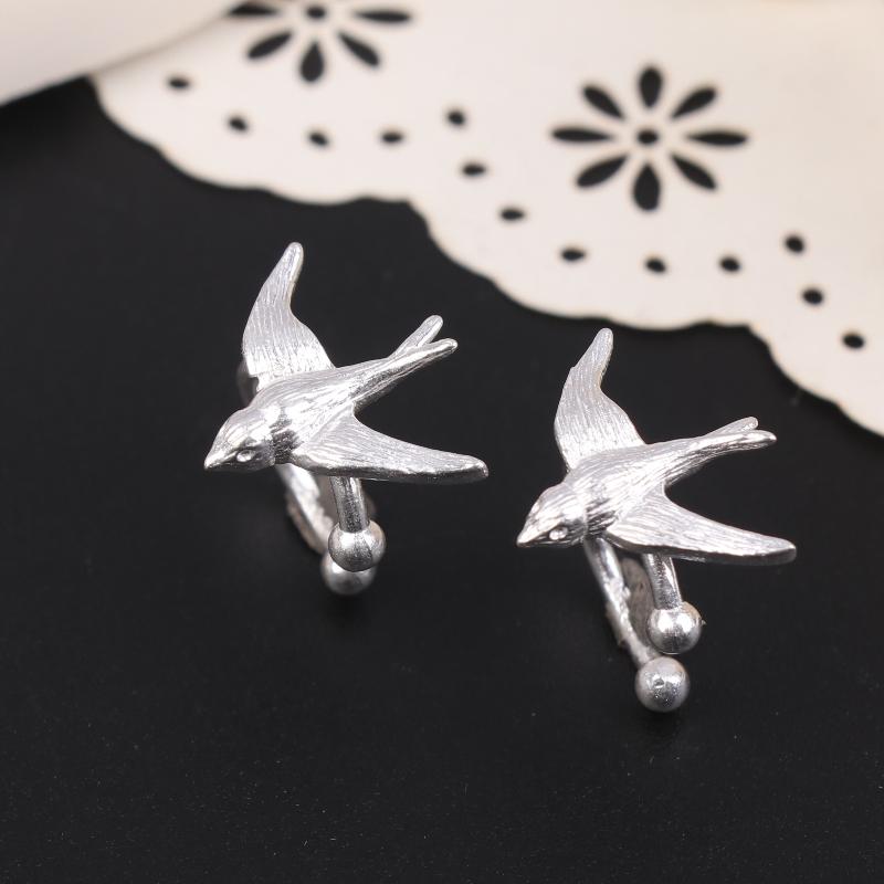 1Pair Simple Swallow Bird Ear Clip For Women Girls Simple Animal Non-Piercing Fake Cartilage Ear Cuff Jewelry Gifts