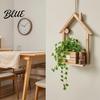 Wall Plant Holder for Entryway Wooden Planter Creative Hanging Flower Pot Basket Indoor Plants Mounted Planter Cafe Faux Flowers Rustic Decor Living