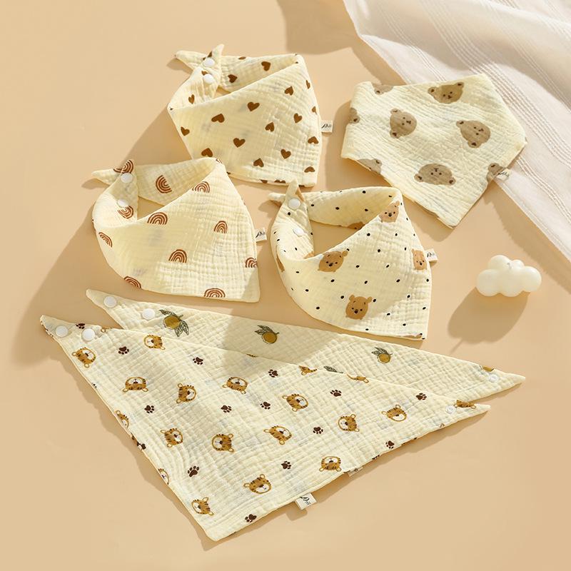 Bibs Type A: Waterproof Pure Cotton Gauze Baby Bibs, Lightweight for Children