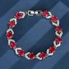 Jewelry Retro Simulation Corundum Light Luxury Full Diamond Retro Round Bracelet Main Stone 6.5Mm