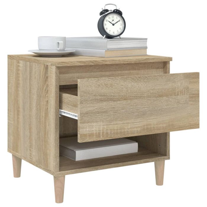VidaXL Tables de chevet 2pcs Chêne sonoma 50x46x50cm Bois d’ingénierie 819539