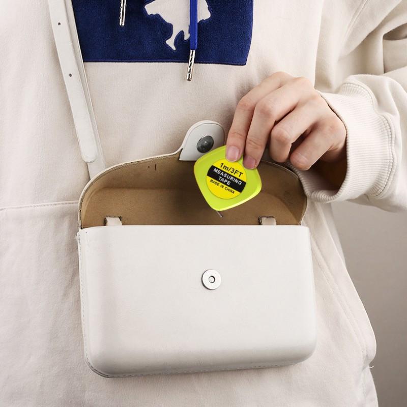 2 Pcs Retractable Soft Ruler Tape Measure with Keychain BodyMeasuring Tape Mini Portable Sewing Tailor Cloth Ruler Measuring