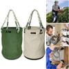 Canvas Tool Bucket Bag with Plastic Bottom Aerial Work Tool Bag Electrician All-Purpose Tool Bucket for Garden Tool