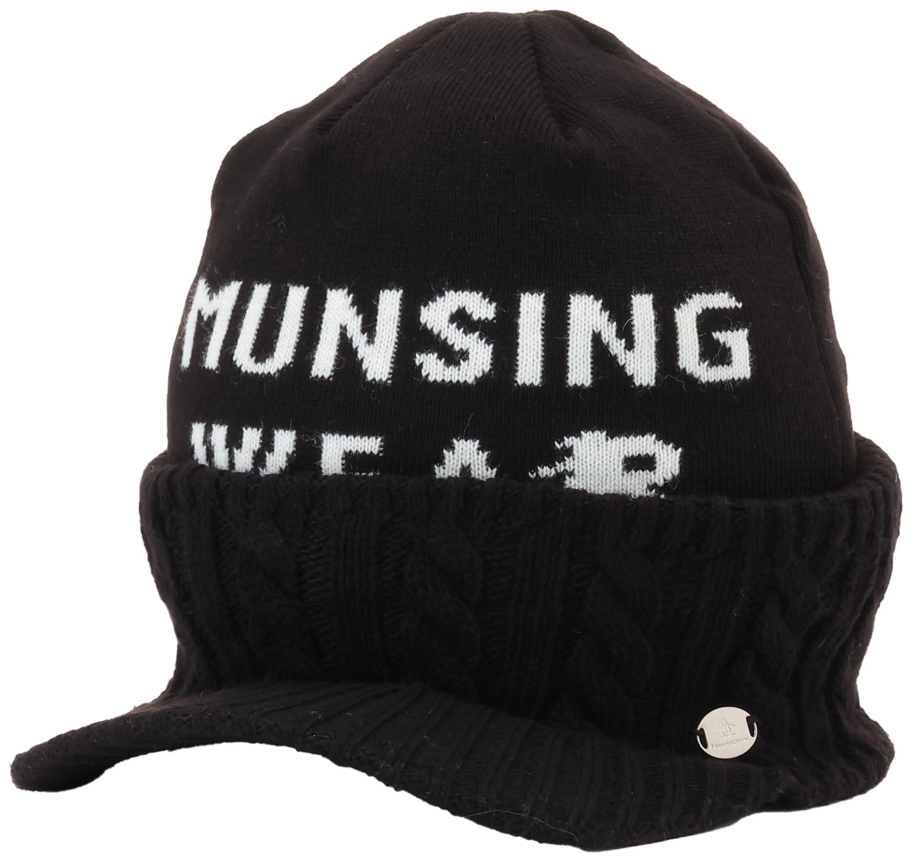 

Вязаная шапка 3WAY Knit Visor Knit Watch Logo Design Sporty Golf MGCWJC05W BK00 [Munsingwear] Женская (черный)