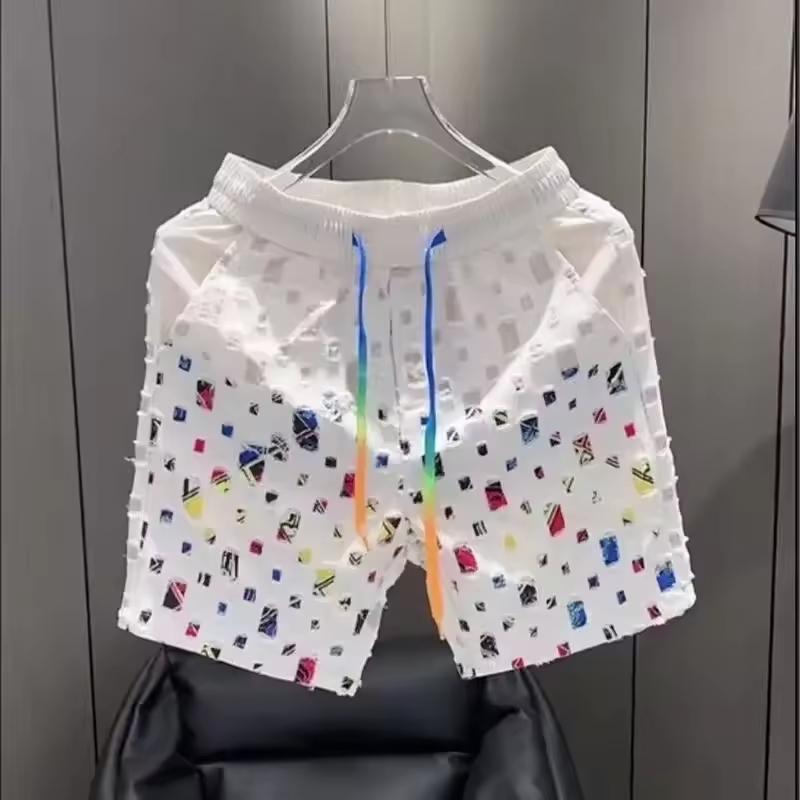 Fashion Men's Shorts Trendy Casual Loose-fit Beach Pants Versatile Five-minute Pants for Young Men