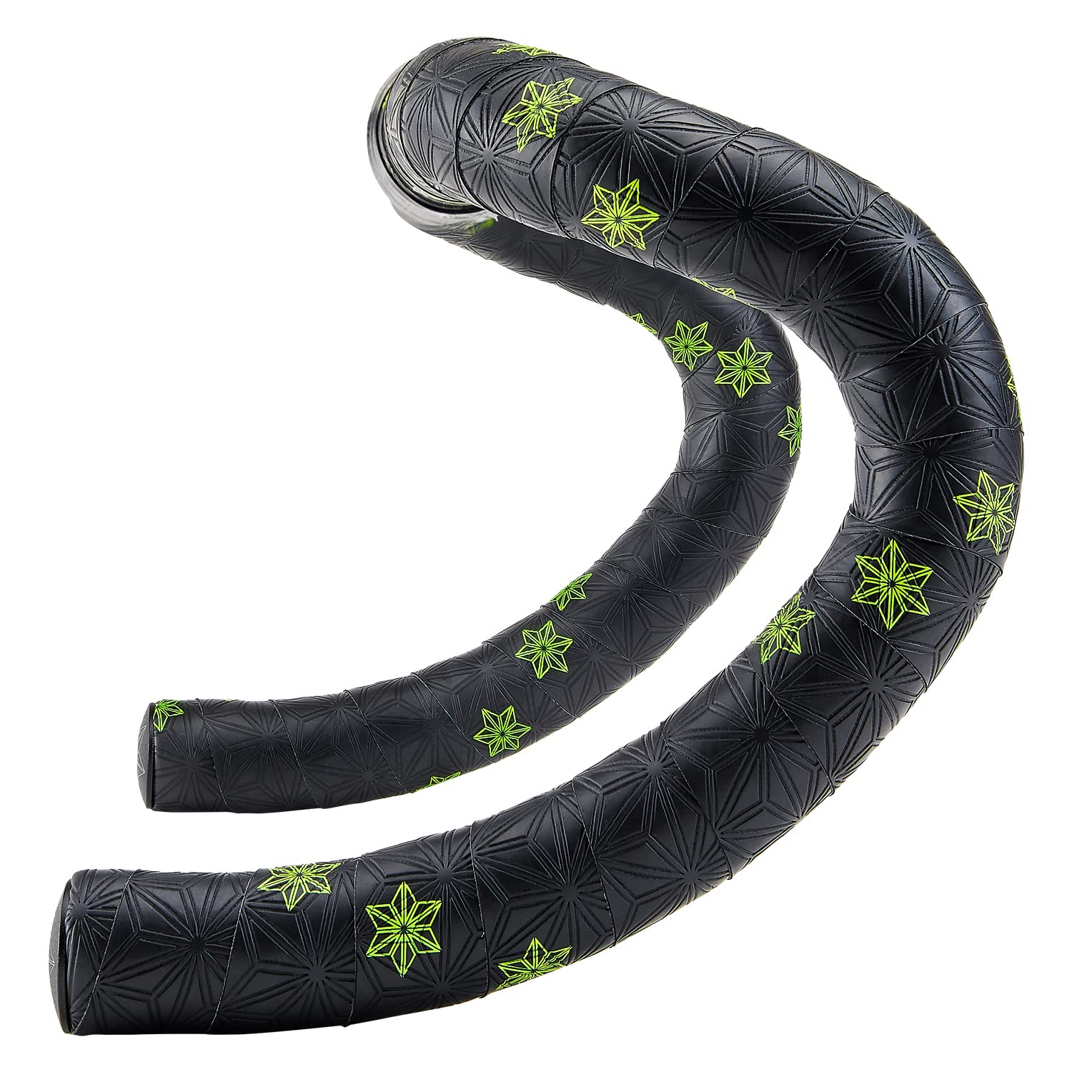 

Supacaz Cycling Bar Tape Super Sticky Kush Galaxy Neon Yellow Stars Black Plugs - - - +