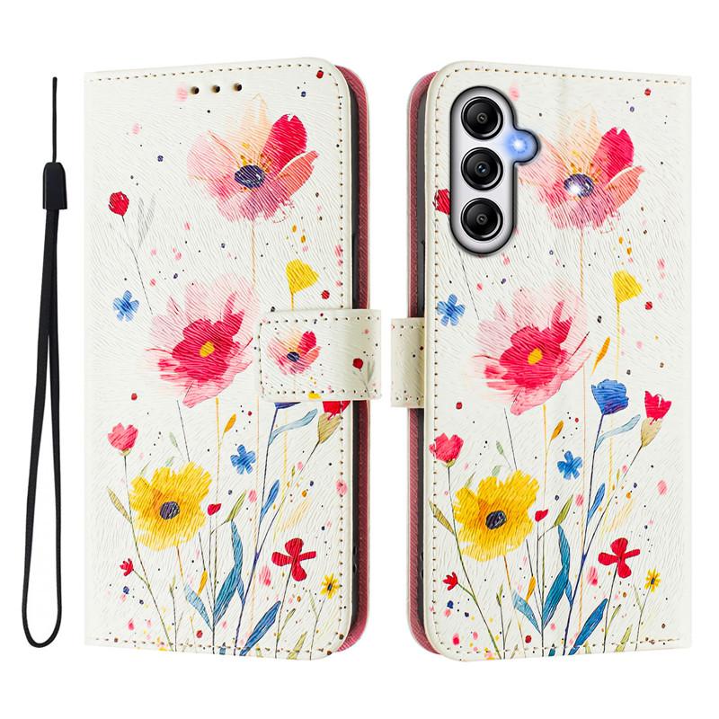 A14 Leather Phone Case For Samsung Galaxy A14 A24 4G A34 A54 5G A04E A04 Core Flip Cover Wallet Magnetic Painted Cases Cat Bear