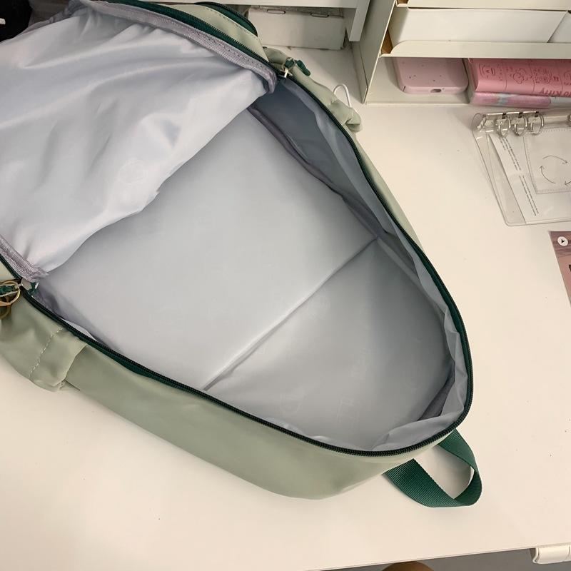 School Bag Ins Small Fresh Casual College Student School Bag Simple Versatile Backpack Lightweight Backpack Sweet Spring Outing Bag