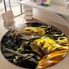 1pc Agatsuma Zenitsu  Print Round Carpet Chair Round Carpet Suitable for Bedroom Living Room Home Decorative Carpet