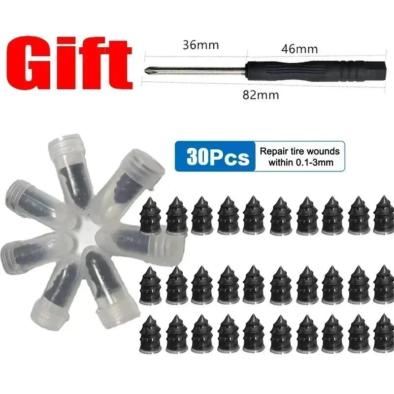 10/30Pcs Car Motorcycle Vacuum Tyre Repair Nails Truck Scooter Bike Tire Puncture Repair Tools Rubber Metal Nails Accessories