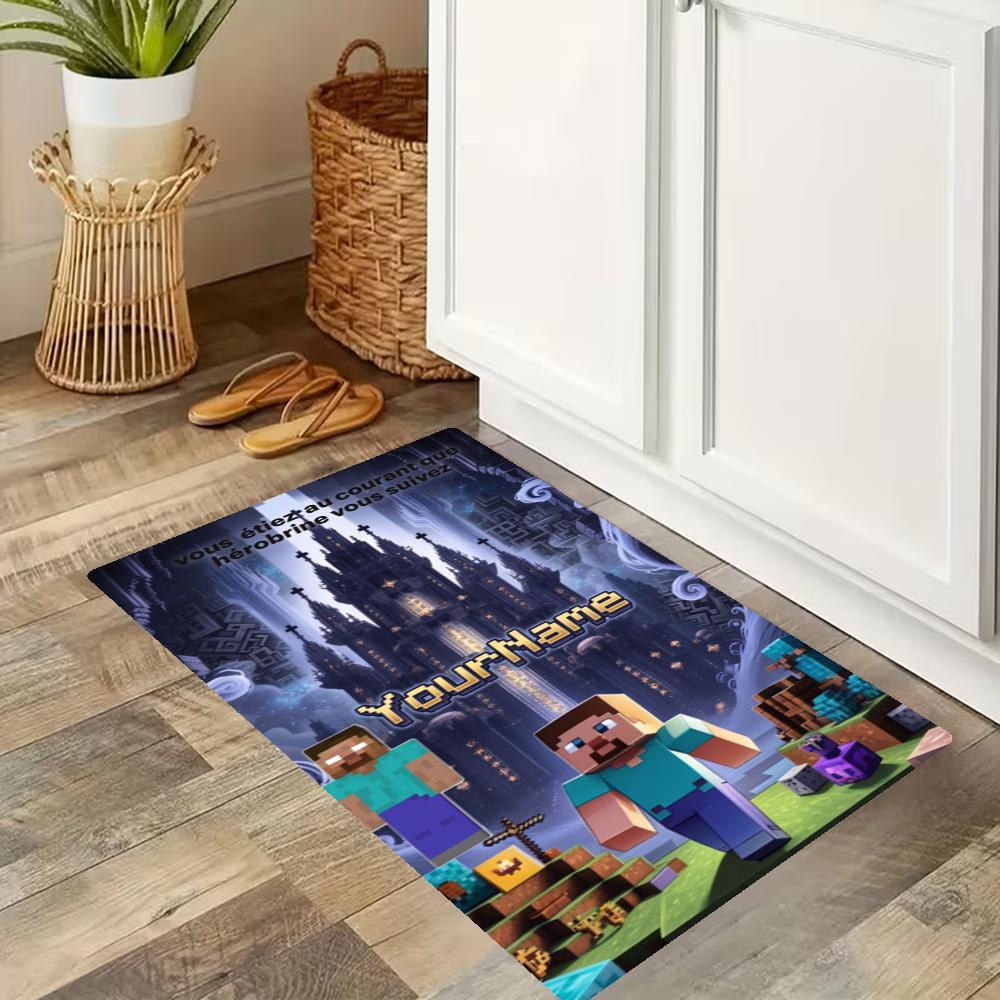 Minecraft Customize Your Name Kitchen Rug Runner Rug Laundry Mat Hallway Entryway The Best Gift Choice