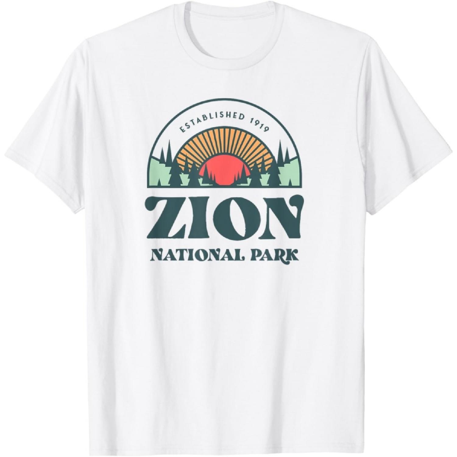 Retro Style Utah Zion National Park T-Shirt XXXXXL белый