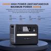 TALLPOWER V2400 Tragbare Powerstation, 2160Wh LiFePo4 Akku Solargenerator, 2400W AC Ausgang, USV-Funktion, LED-Licht, 13 Ausgänge