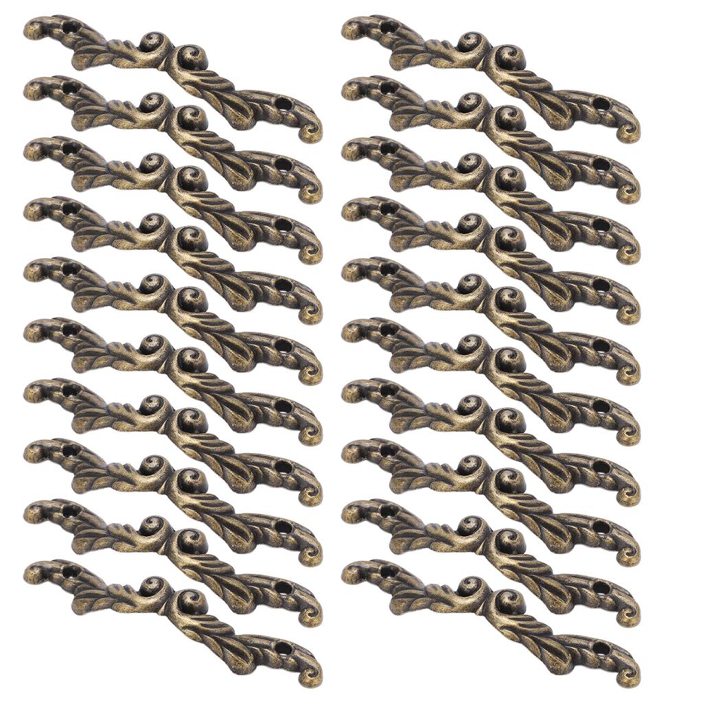 20pcs Drawer Handles Mini Vintage Antique Green Bronze Drawer Pulls with Screws For Wooden Box