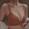 French Style Bra Women's Sexy Bra Women's Gathering Triangle Cup Anti Sagging Bra Thin and Breathable Seamless Bra