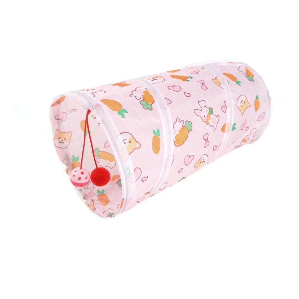 

Полиэстер+Стальная проволока Труба-тоннель для кошек Дышащая Игрушка для питомца Развлечение Игра Палатка для кролика, морской свинки Кошка Style-1