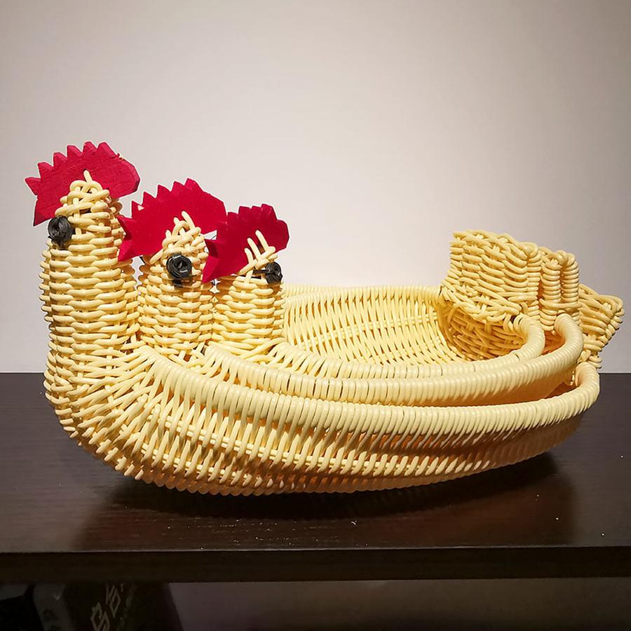 Cesta de Armazenamento Cesta de Frutas Estante de Mesa de Centro para Sala de Estar Criativa Moderna Casa Plástico Cestas de Vime Decorativas de Mesa