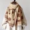 Women Luxury Winter Thick Warm Scarf Women Cashmere Shawl Dot Wraps Pashmina Neckerchief Bufanda Female Long Tessel Echarpe