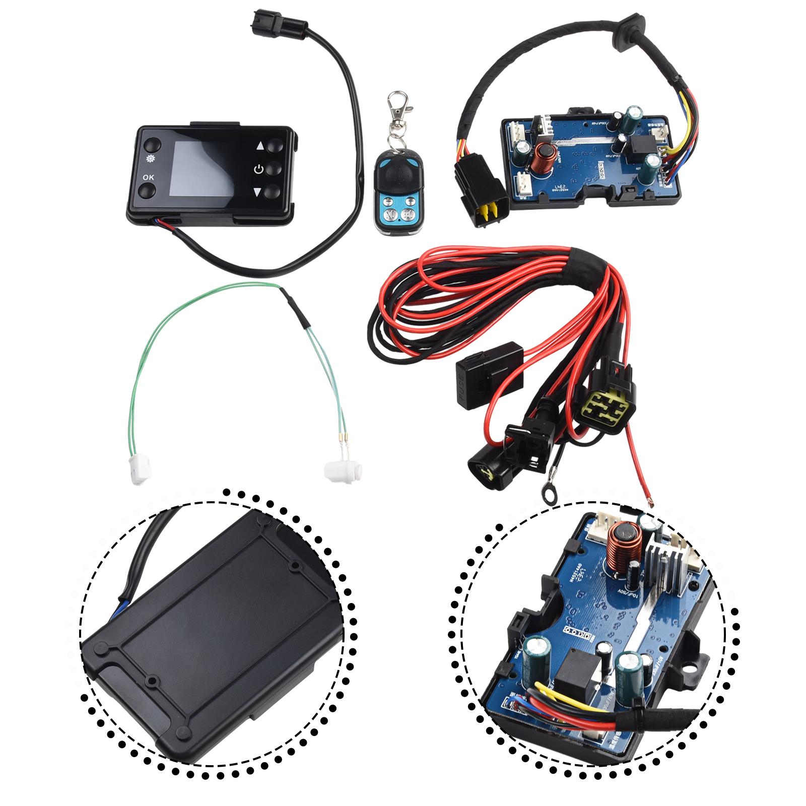 

12V 24V Air Diesel Heater Controller with LCD Display Remote and Wire Harness for 2KW 3KW 5KW 8KW Diesel Parking Heater Units China Mainland