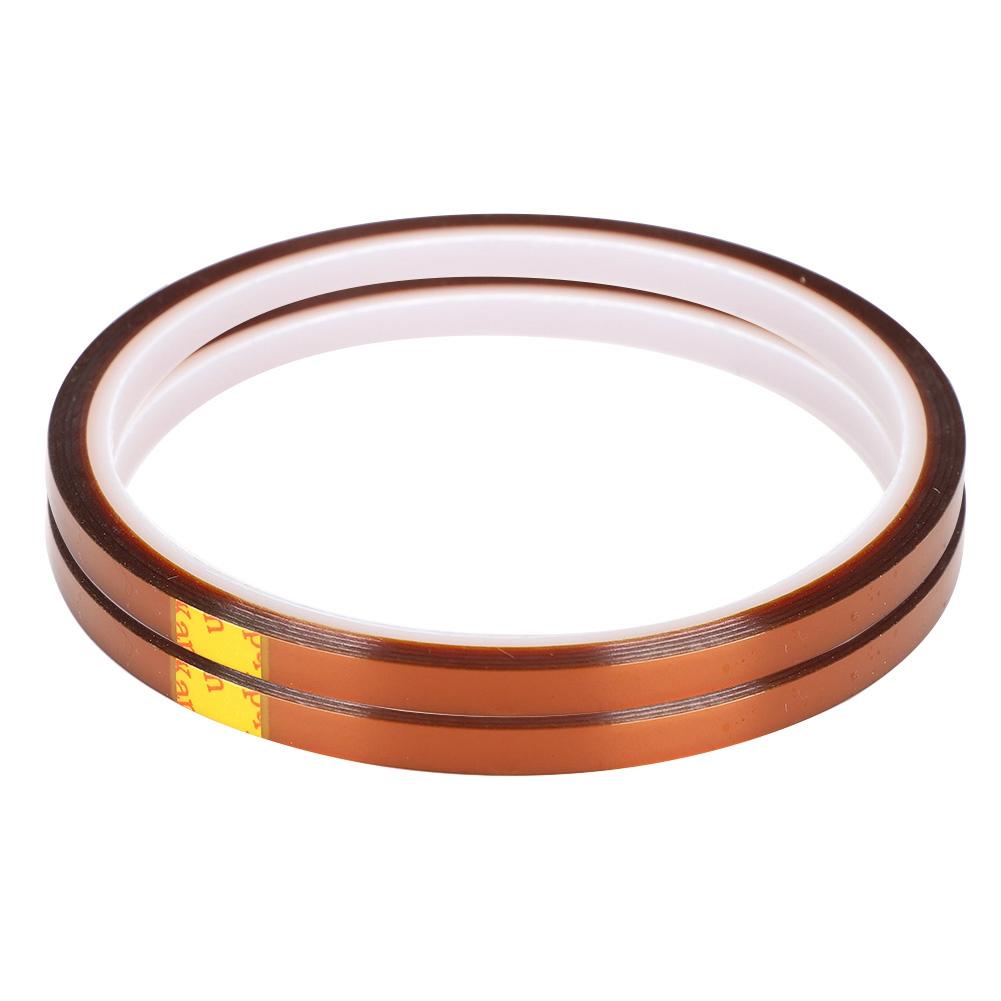 2PCS 3 High Temperature Resistant Adhesive Tape Polyimide Film Yellow Brown Accessory