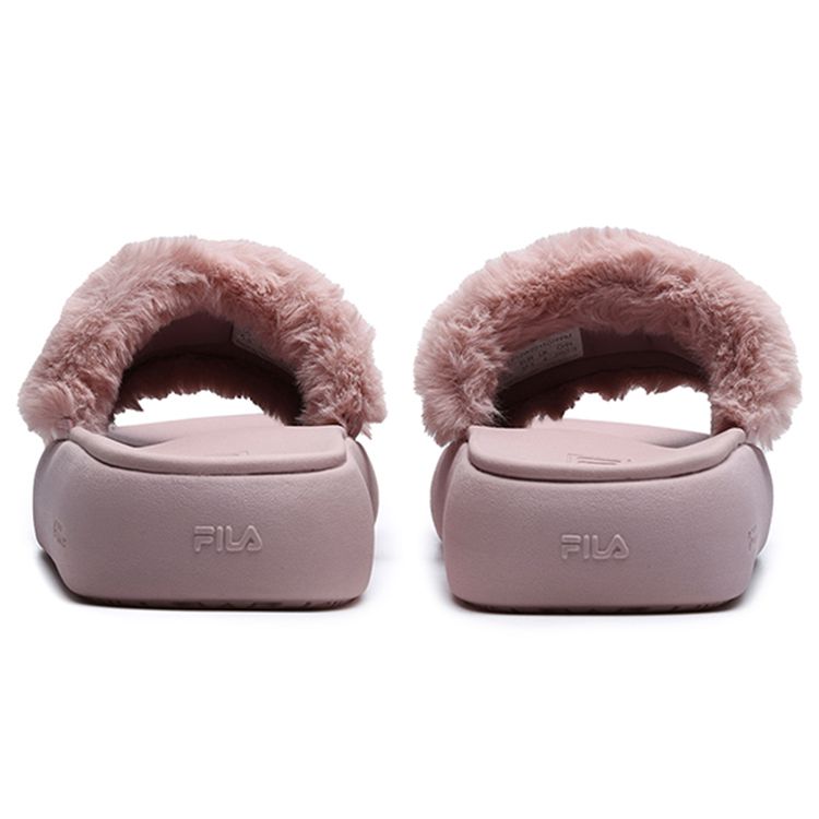 Fila Donut Thick Sole Plush Fashion Sports Comfortable Rubber Sole Slide Sandals Women Sandals Light-Purple F12W221507FPM