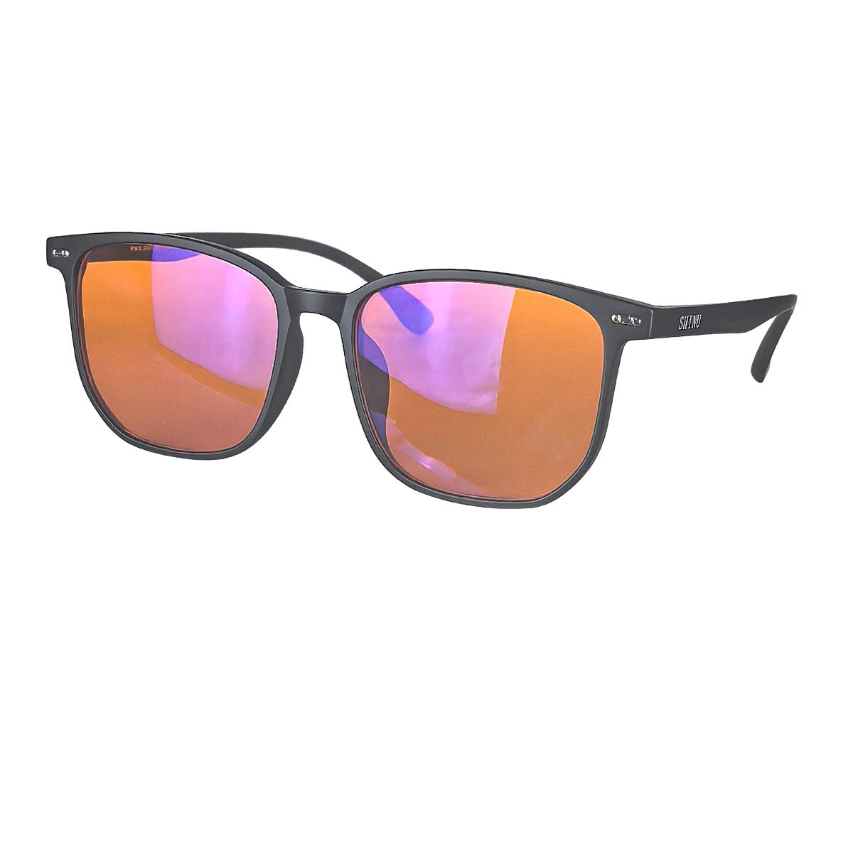 

SHINU Red Tinted Eyeglasses for Computer and Phone Use Blue Light Filter Glasses with Red Lenses for Sleep Computer Glasses
