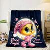 Yellow Bird Nightly Dreams Greeting Blanket Flannel Blanket for Bed, Sofa, Camping, Hiking, Picnic Essentials, Gift for Family Fan Gifts