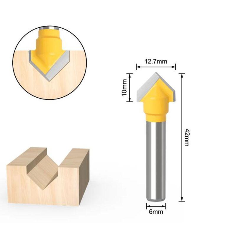 6mm Shank Woodworking Milling Cutter Trimming Machine Router Bit Bakelite Milling Engraving Machine for Woodwork Power Tools