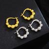 Cold Wind Personality Gradual Change Bead Earrings Temperament French Light Luxury High Sense Fashionable Design Earrings