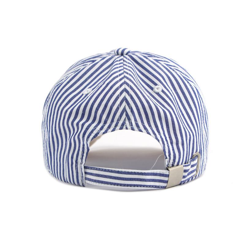 Striped Men Baseball Cap Women Sunscreen Sun Hat