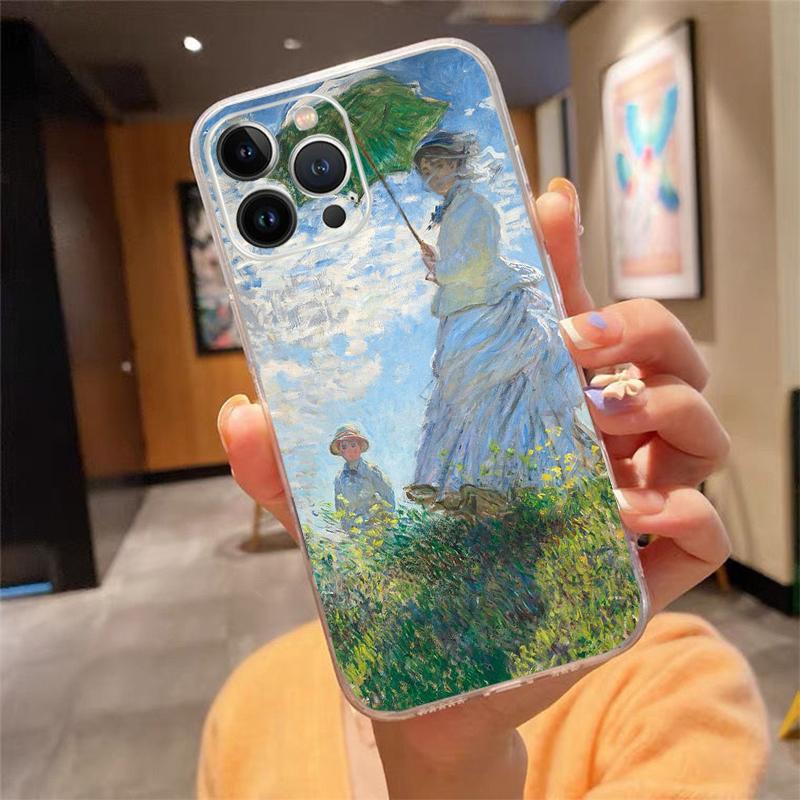 Claude Monet Painting Phone Case For iphone 17 Pro Max Air 16 15 14 13 Pro Max 15 16 Pro 15Plus