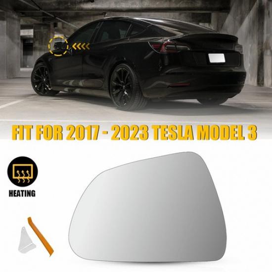For Tesla Model 3 2017- Heated Exterior Mirror Glass Left Driver Side OE