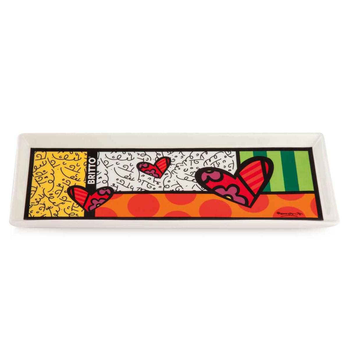 

Britto [A3291] - Разноцветный фарфоровый поднос Britto (любовь) - 26x10см разноцветный