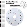 Durable Transparent Router Base Plate With 1.18inch Precisely Drilled Hole For Enhances Woodworking Accuracy Tool
