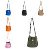 Sports Nylon Shoulder Bag Solid Color Mobile Phone Pack Waterproof Drawstring Crossbody Bag  Daily