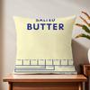 Salted Butter Label Funny Cushion Cover For Pillow Printing Sofa Decoration Home Car Room Coffee Shop Office Nordic Simplicity