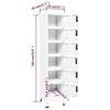 VidaXL Locker Cabinet White 38x40x180 Cm Steel 339792