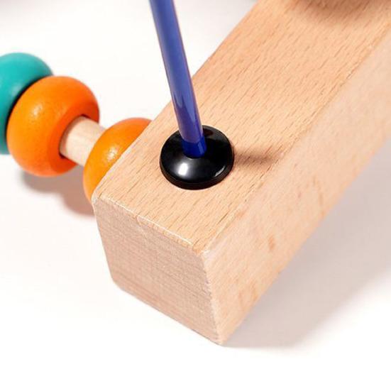 Ahşap Boncuk Labirent Oyuncak İnce Motor Becerileri Eğitici Okul Öncesi Öğrenme Hayvan Boncuklu Roller Coaster Çember Oyuncak Küçük Çocuklar Erkek Kız Hediye