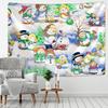 Merry Christmas Christmas atmosphere printed pattern tapestry home living room bedroom wall decoration tapestry