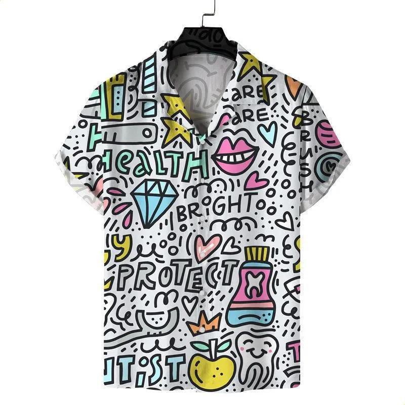 Beach Hawaiian Fashion Loose Casual Short Sleeve Men's Shirt