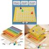 Wooden Multiplication Board Game With Magnetic Tiles For Kids Educational Fun