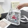 Fashion PVC Backpack Transparent Waterproof Jelly Bag Large Capacity Shopping Bags