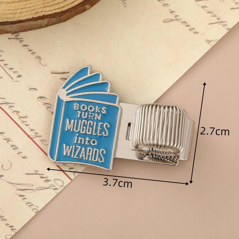 Book Shaped Pen Clip Metal Spring Pen Keeper Multi-functional Pen Holder  Journals & Notebook