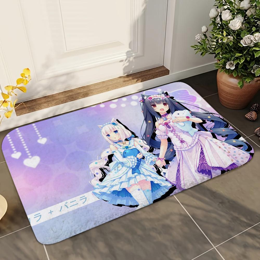 1pc Nekopara Bathroom Absorbent Mats Anti-Slip Mats Home Decor Supplies Carpets Home Kitchen Floor Mats