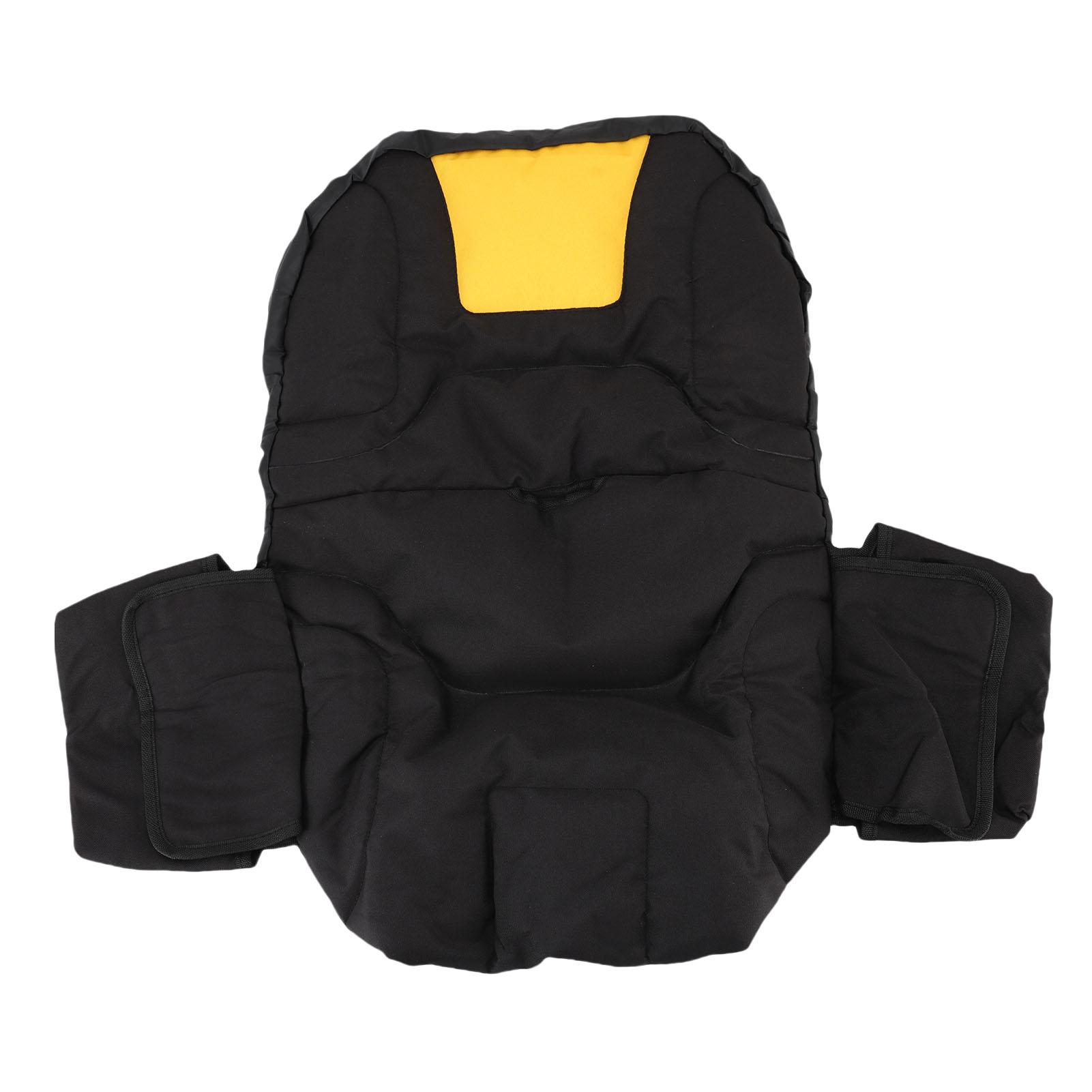 

Riding Grass Mower Seat Cover Rain Proof Dust Proof Adjustable Tractor Seat Cover Protector Black Yellow