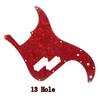 1 Stück Gitarre 3-lagiges Schlagbrett PVC Elektrische Gitarre Schlagbrett Kratzschutz für Precision Bass Pb Bass Gitarrenteil 13 Löcher