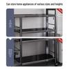 Floor-standing Multi-layer Kitchen Shelf for Cookware, Vegetables, Microwave, and Snacks