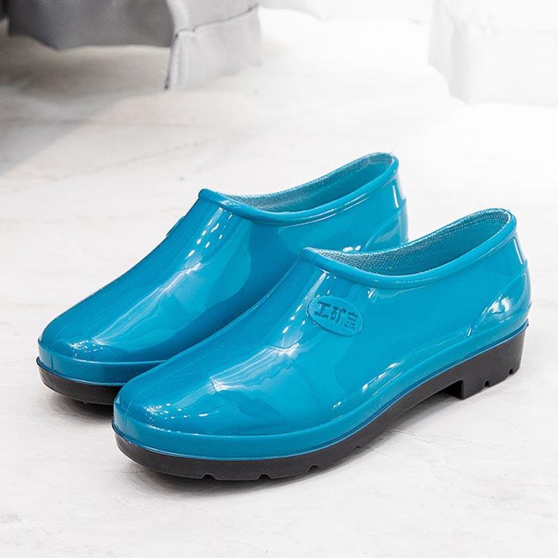 

Низкие кеды для воды резиновые сапоги дождевые туфли женские взрослые с мелким вырезом нескользящие короткие голенища модные рабочие резиновые туфли галоши женские кухонные летние 41