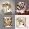 2026 Retro Engraved Yellow Gold Dragonfly Ring European and American Exaggerated Round Tube Bee Bird Magpie Ring