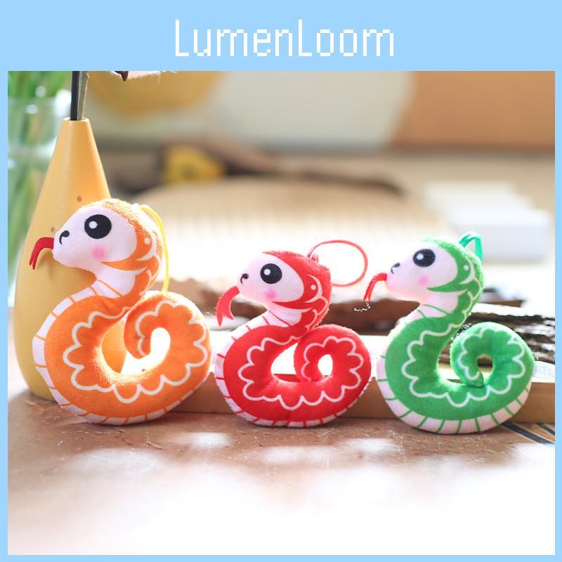 Adorable Plush Snake Keychain Cute And Creative Cartoon Animal Toy For Bags And Keys
